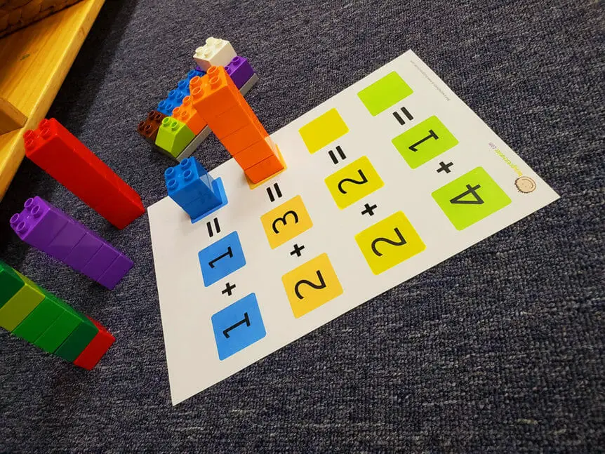 BUILD A TOWER MATH WORKSHEET - BusyPreschooler.com