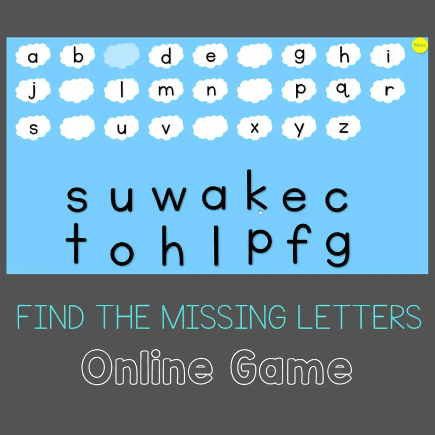MISSING ALPHABET LETTERS LOWER CASE BusyPreschooler