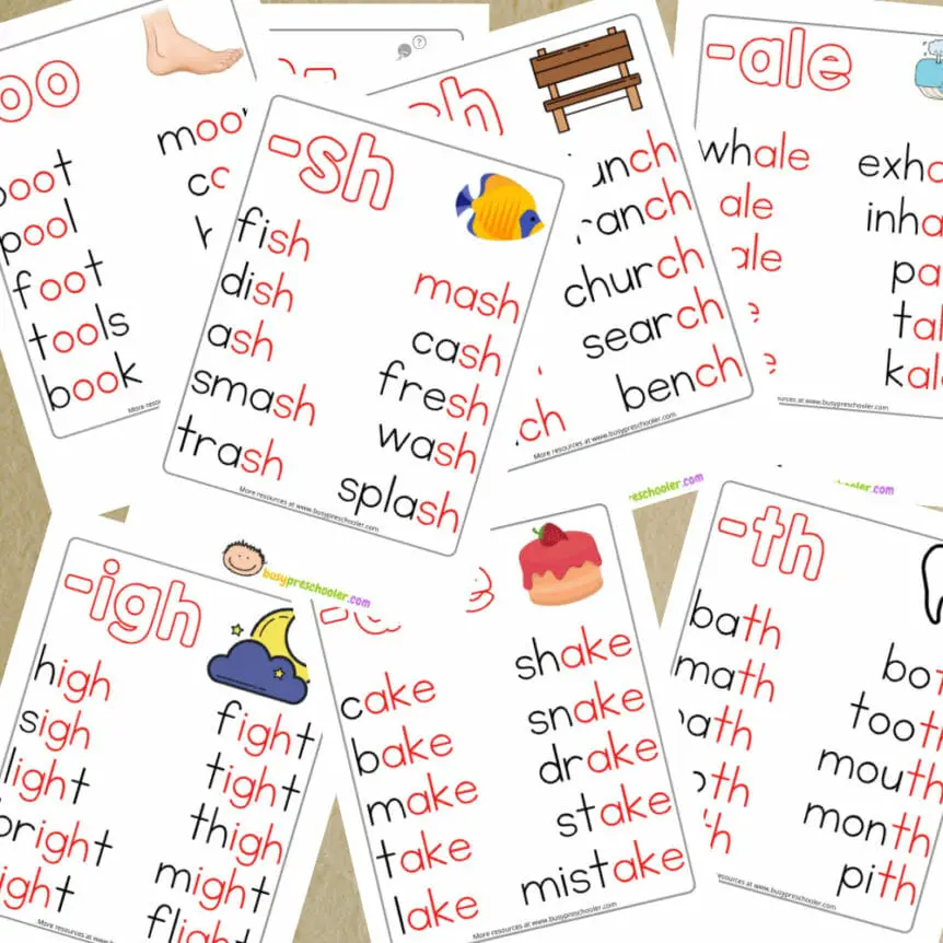 Free Phonics Flashcards For Kids - Busypreschooler.com