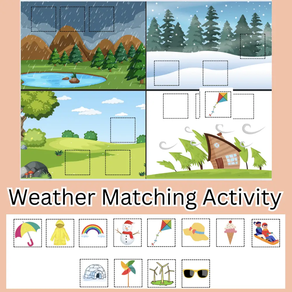 Fun and Educational Weather Matching Activity for…