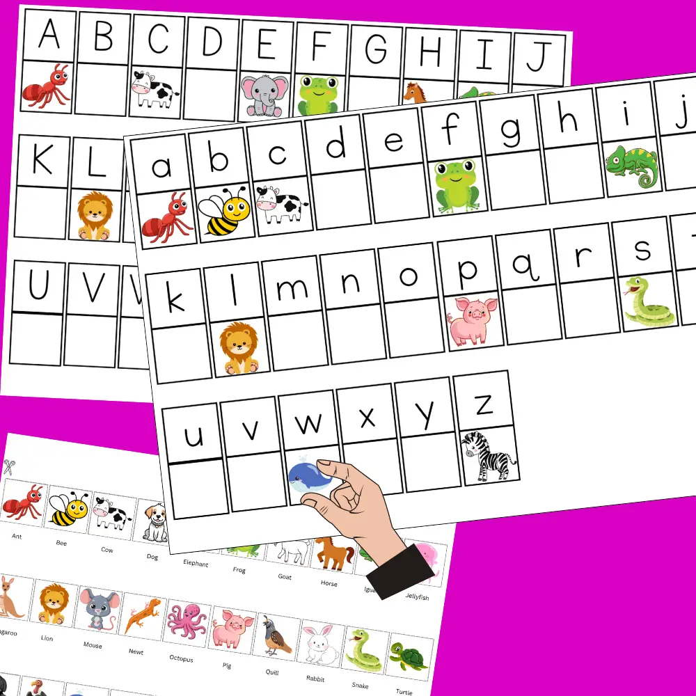 Free Alphabet Animal Sound Matching Printable